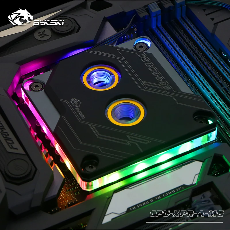Bykski cpu-XPR-A-MG, для Intel Lga115x/2011 cpu водяные блоки, RBW система освещения, микроводный блок водяного охлаждения