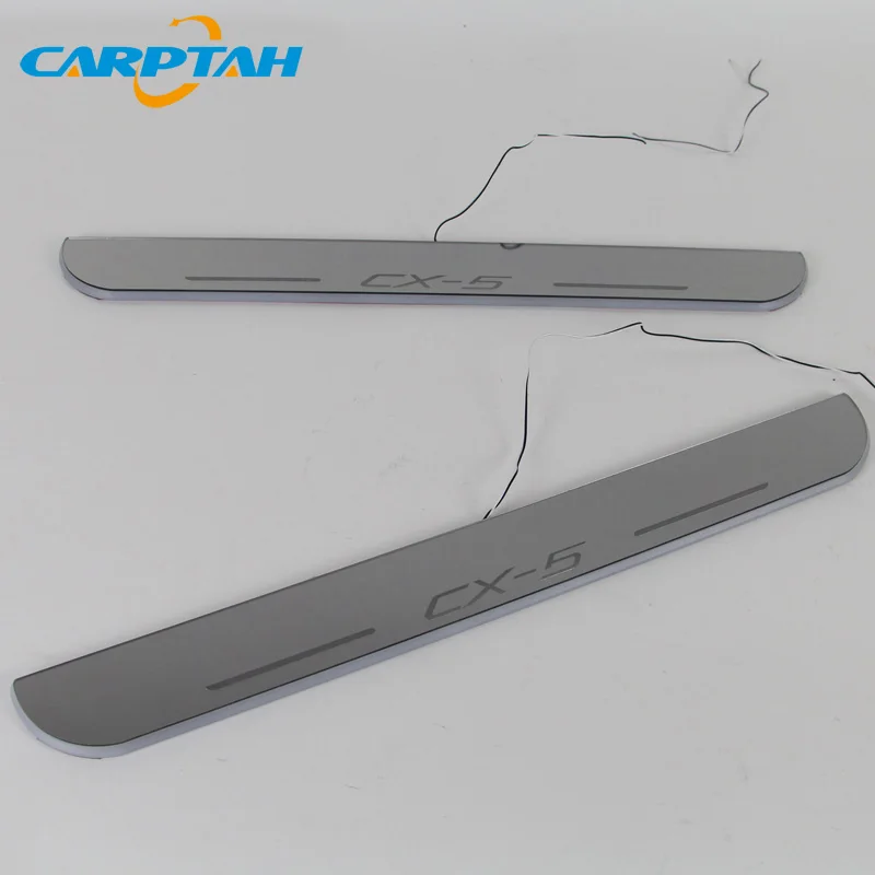 CARPTAH отделка педали автомобиля наружные части светодиодный порог Накладка дорожка динамический стример светильник для Mazda CX-5 CX5