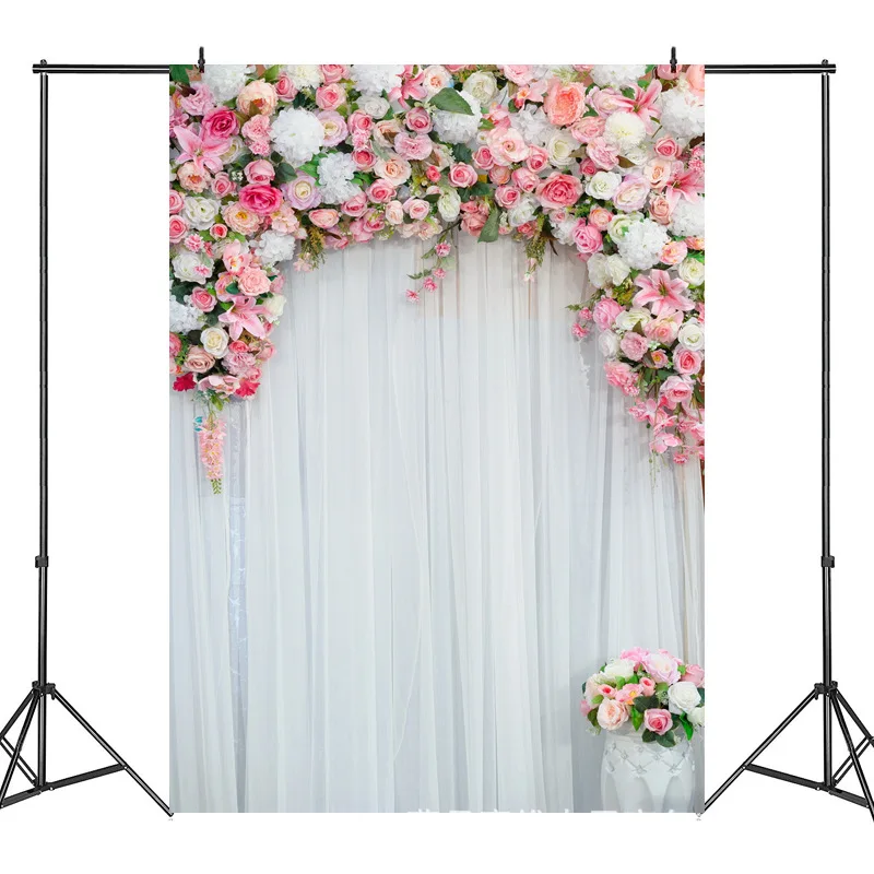 

New Flower Wall Wedding Dress Photographic Background Cloth Party Photo Layout Children Photo Digital Background drapes party