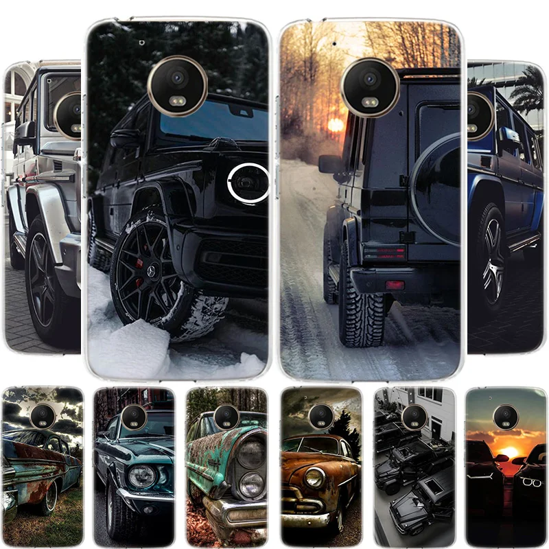 

Cool car G63 Phone Case For Motoralo Moto G9 G8 G7 G6 G5 E6 E5 E4 Plus Power Play One Macro Action Cover Coque