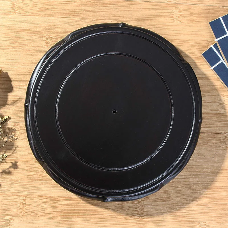 Матовое черное деревянное основание диаметром 10 32 см невращающееся каменная