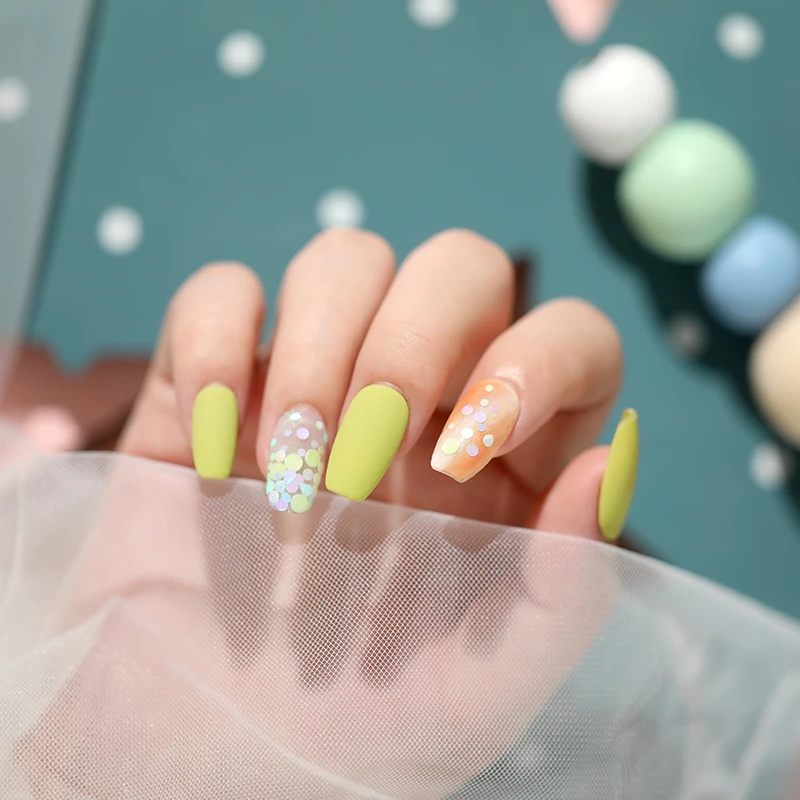 Блестки для ногтей круглые смешанные красочные мини-советы дизайна блестки