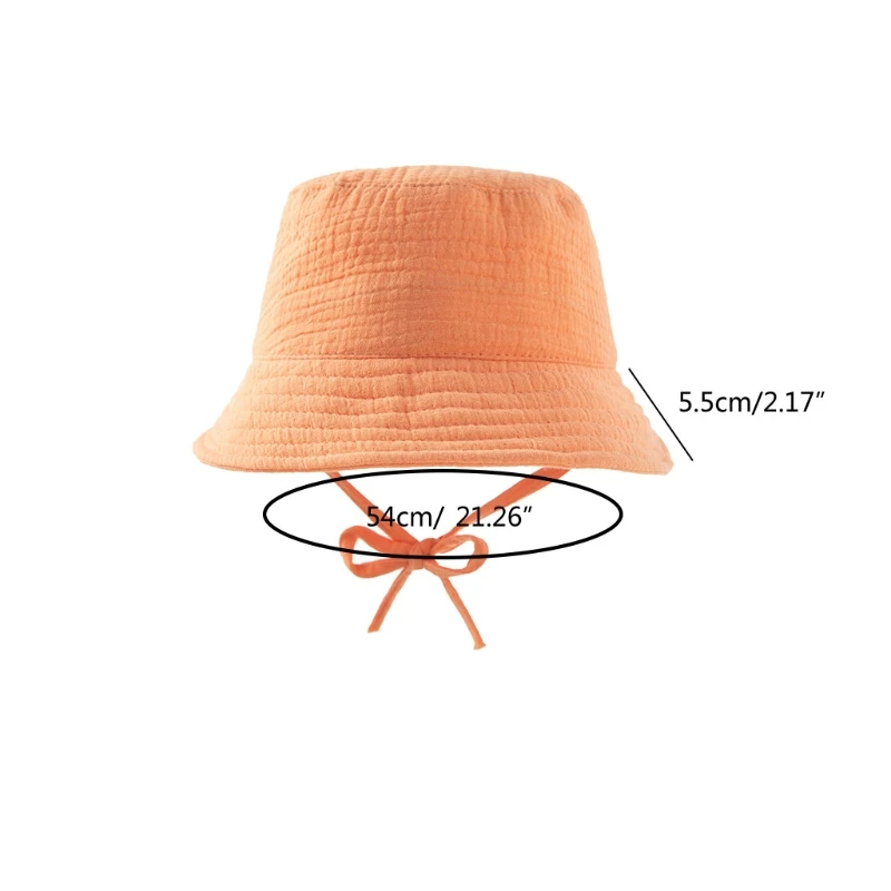 

Baby Kids Children Fisherman Cap Wide Brim UV Protection Visor Outdoor Summer Flat Top Sunhat Bucket Hat