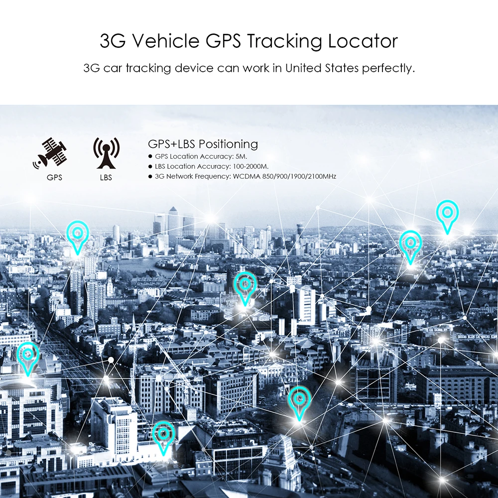 Автомобильный GPS трекер 3G водонепроницаемый автоматическое дистанционное