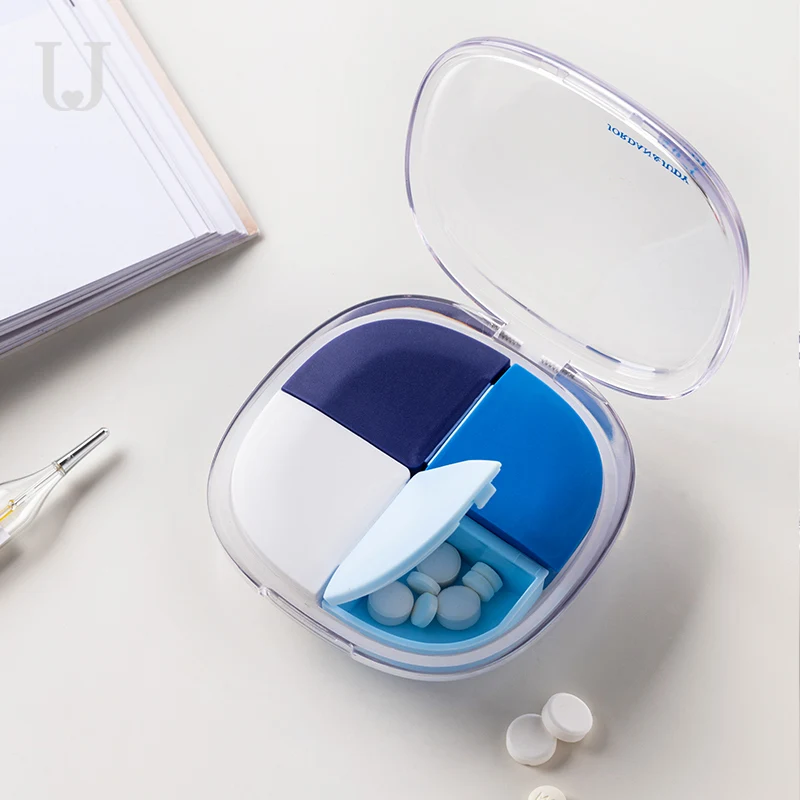 Маленькая коробка для таблеток портативная на одну неделю путешествий хранения