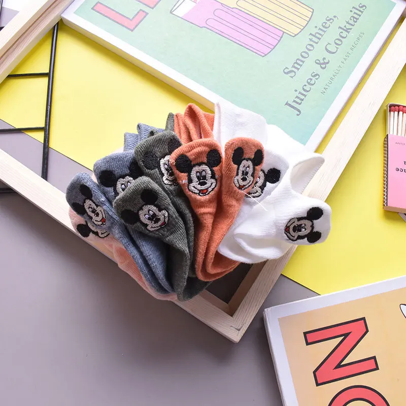 5 пар/лот летние корейские носки женские Мультяшные с милыми животными забавные