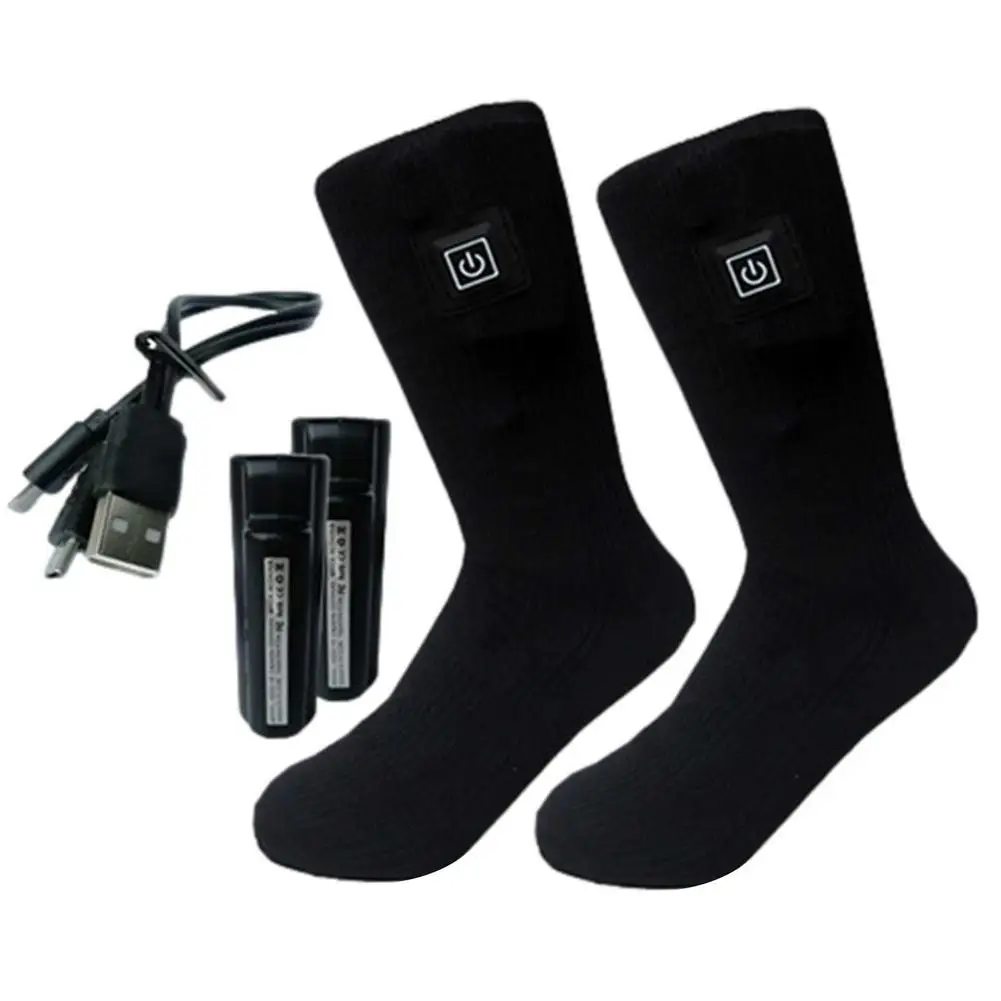 

Outdoor Winter Electric Heated Socks USB Rechargeable Remote Control Heating Socks 3 Temperatures Adjustment