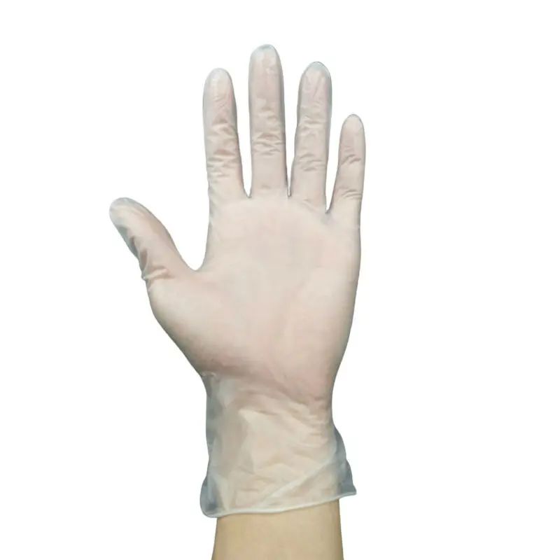 New 100 Disposable Clear Vinyl PVC Gloves Powder Latex Free Cleaning Spa Hair Salon | Дом и сад