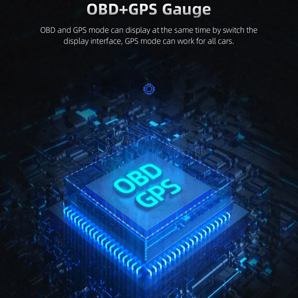 OBD GPS Dual System Hud Display Car Head-up Digital Speedometer Odometer Overspeed Alarm Speed Projector | Автомобили и мотоциклы