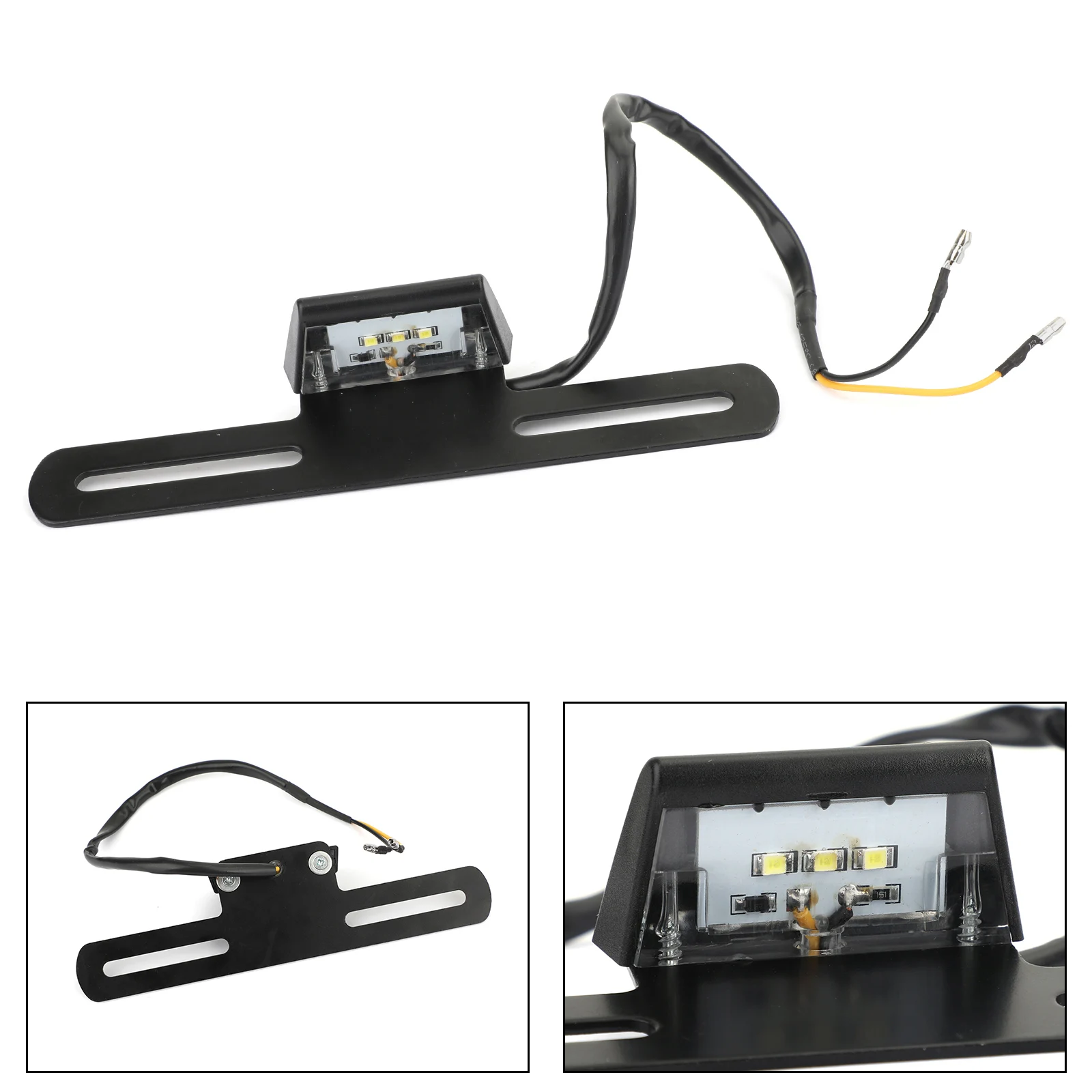 

Artudatech Universal Motorcycle License Plate Bracket with Light fit for Honda For Kawasaki For Suzuki Motorbike Accessories