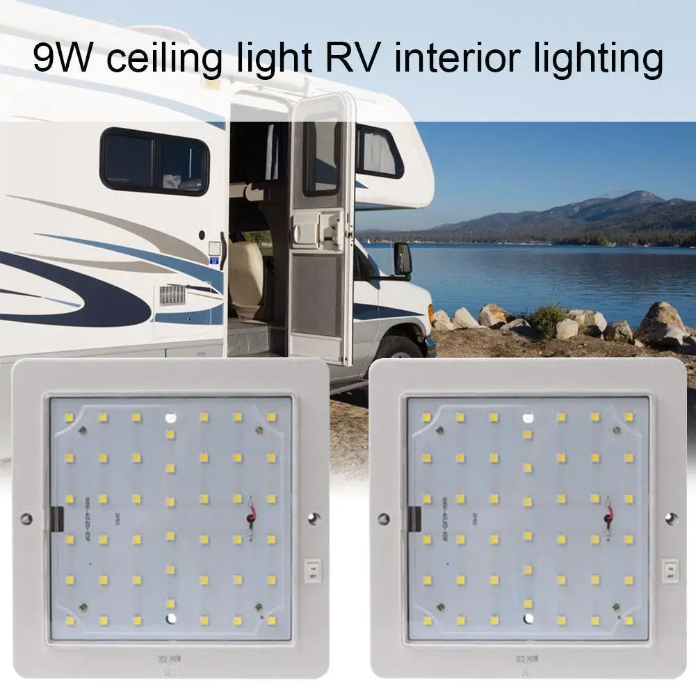 

12V RV ceiling light 9W with switch high-brightness energy-saving LED indoor lighting