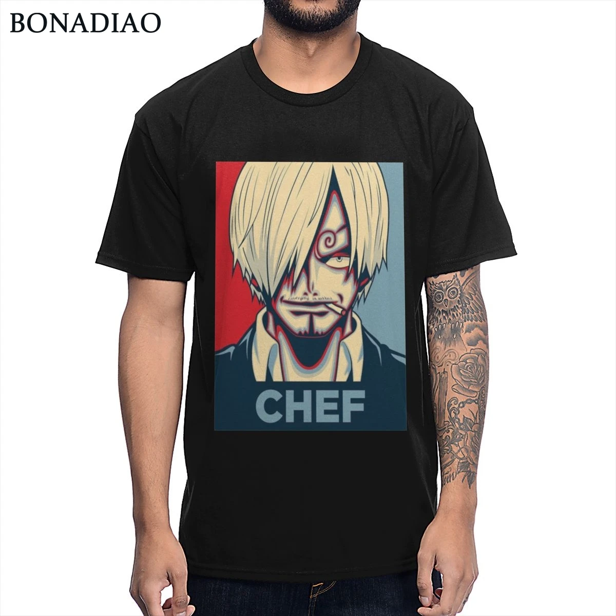 

One Piece CHEF Sanji T Shirt Amazing Picture Custom Pure Cotton T-shirt