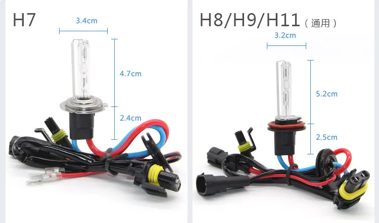 1 Пара Ламп HID ксенонового света H1 H3 H7 H11 9005 9006 9012 HIR2 12V 55W для автомобильных фар 4300К 5000К 6000К 8000К 12V24V переменного тока.