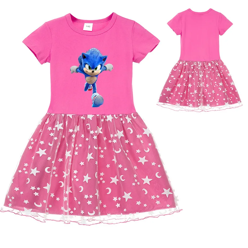 Платье для девочек летняя одежда малышей милое платье принцессы Костюм