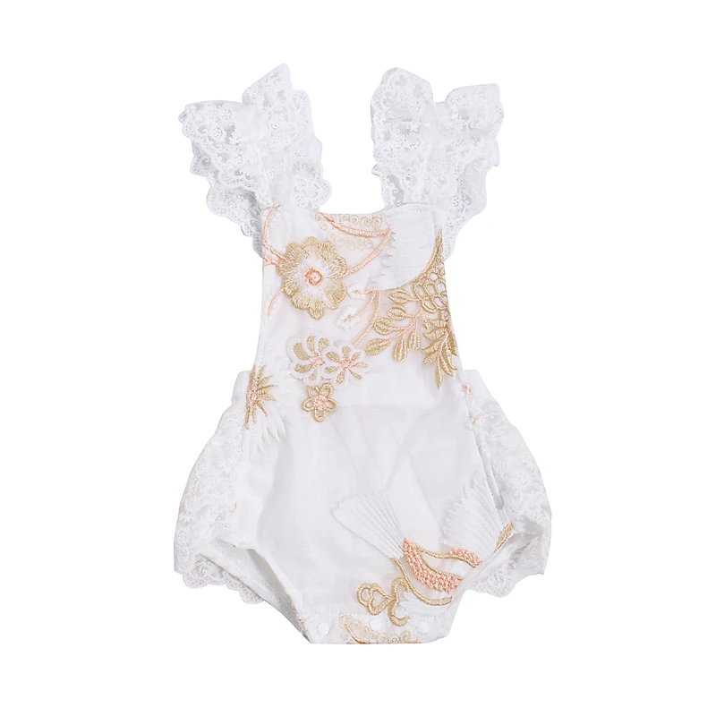 2021 Дышащий комбинезон для маленьких девочек с открытой спиной Летний малышей