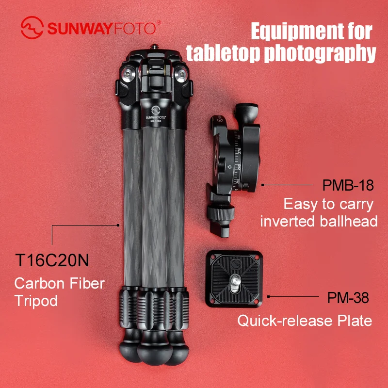 Карбоновый мини штатив SUNWAYFOTO T16C20N для камеры andphone переносная подставка держатель