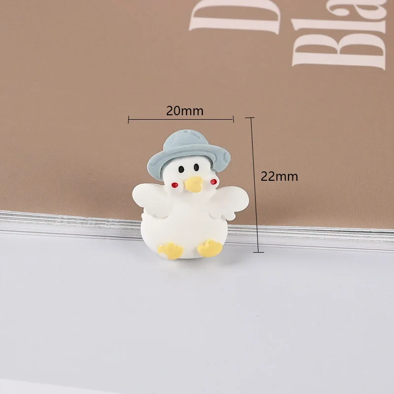 10 pcs resin cartoon kawaii duck phone case diy cute animal hair rope hairpin refrigerator storage box hand made accessories free global shipping