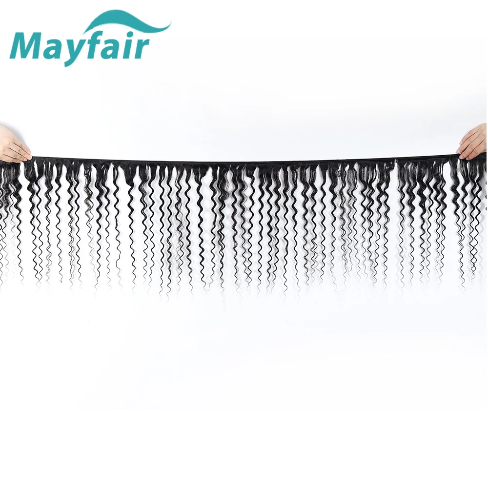 Пупряди из бразильских волос с глубокой волной пучки 100% неповрежденных для