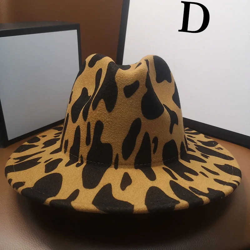 Фетровая шляпа HT268 женская утолщенная двухсторонняя ковбойская Панама с