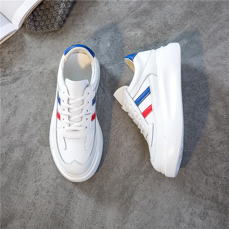 RASMEUP женские белые кроссовки из натуральной кожи на платформе 2020 модные весенние