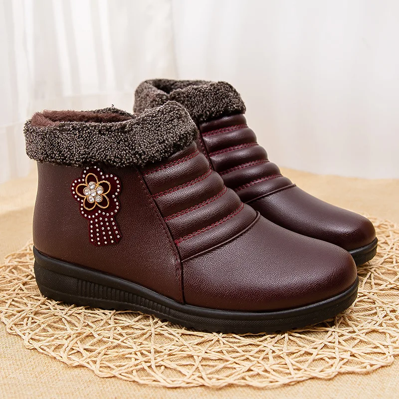 

2020 New Women's Comfortable Boots Women's Woman Female High Quality Fashion Women's Shoes Round Toe Boots