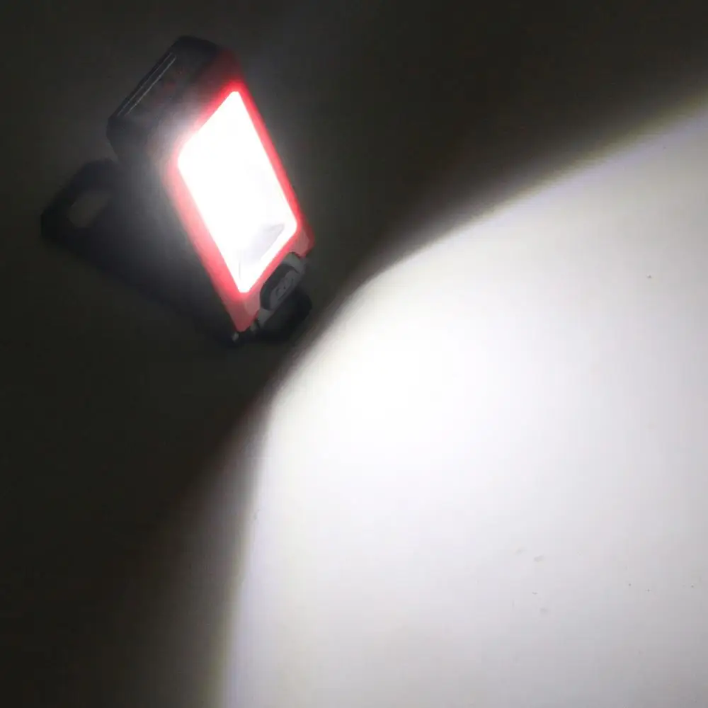 

Multifunction LED COB Work Light Managetic Flashlight for Car Repair 180 Degree Adjustable Folding Outdoors Camp Inspection Lamp