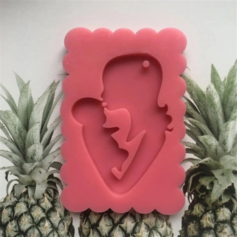 

Super Glossy Mother and Baby Keychain Epoxy Resin Mold Keyring Silicone Mould