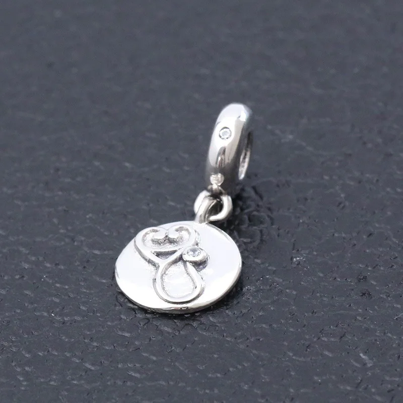 

Genuine 925 Sterling Silver Bead Charm Medical Instruments With Crystal Pendant Beads Fit fashion Bracelet & Necklace Jewelry