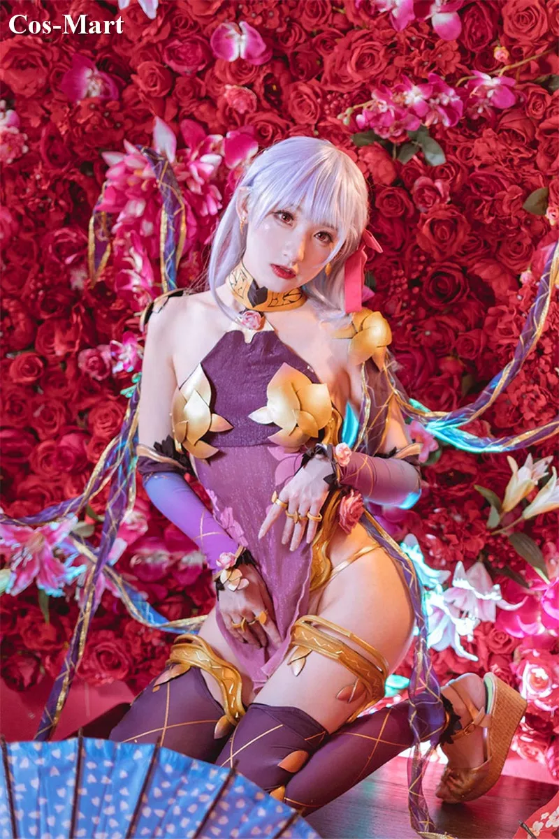 

Hot Game Fate/Grand Order Kama Cosplay Costume Elegant Combat Uniform Female Activity Party Role Play Clothing M-XL