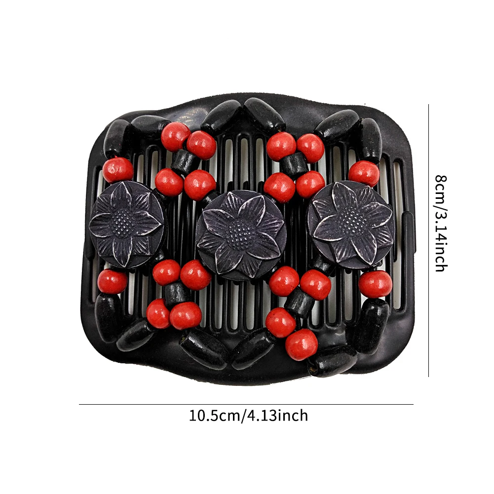 Ретро двойной отделанный бисером растягивающиеся заколки для волос Волшебная