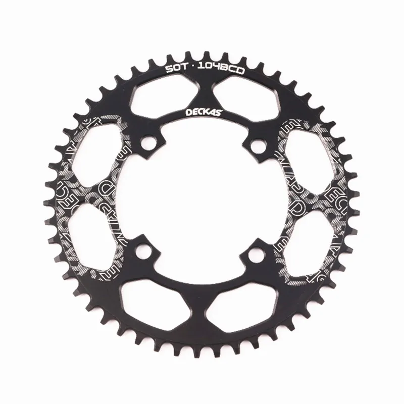 DECKAS круглый 104BCD 40/42/44/46/48/50/52T горный велосипед Звездочка MTB велосипед диаметра окружности болтов(Алюминий узкая широкая цепь из колец цепь BCD 104