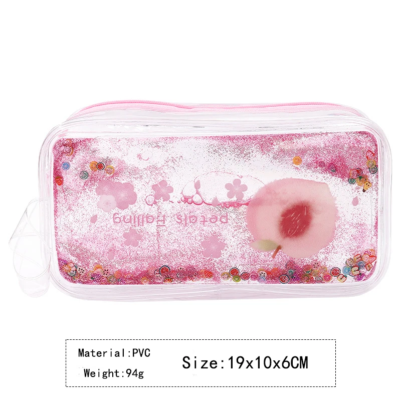 1 шт. кавайный чехол для карандаша Прозрачный песочный персиковый авокадо ручки