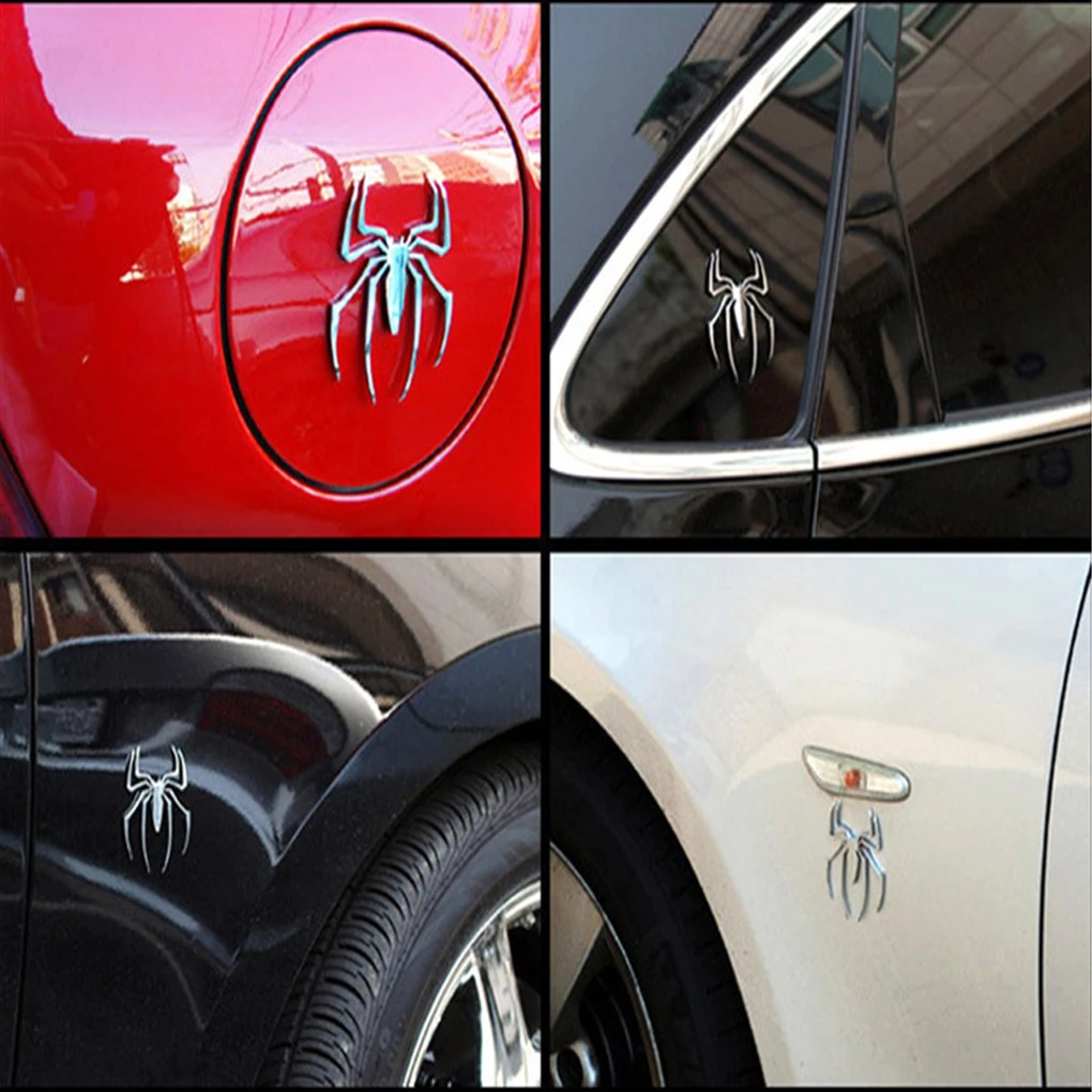 

3D Car Sticker Paster Chrome Spider Badge Emblem Logo Motorcycle Decal Decoration Car Styling Accessories