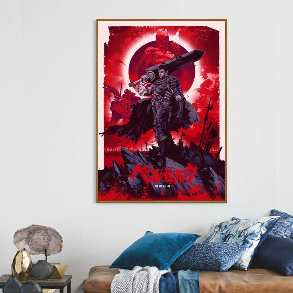 Плакат берзер японские аниме плакаты и принты Картина на холсте Настенная