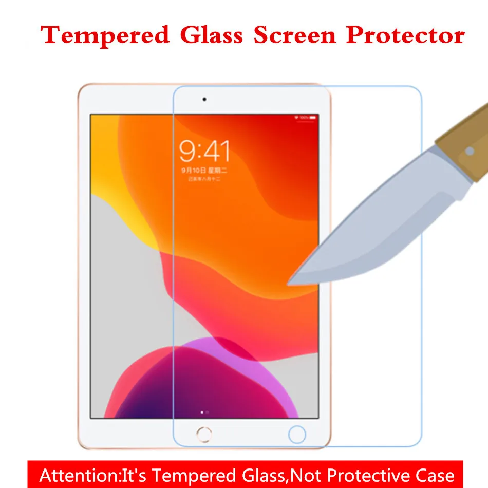 Tempered Glass Для iPad 10,2 чехол для Apple iPad 7-го поколения A2200 A2198 A2232 смарт-чехол магнитный складной Стенд оболочка+ пленка+ ручка - Цвет: Tempered Glass