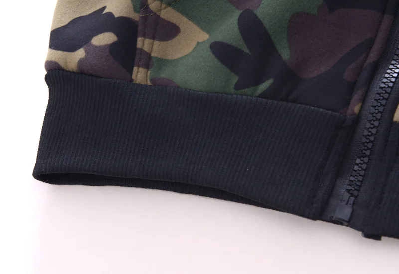 Зимняя теплая одежда для мальчиков и девочек камуфляжные комплекты в стиле