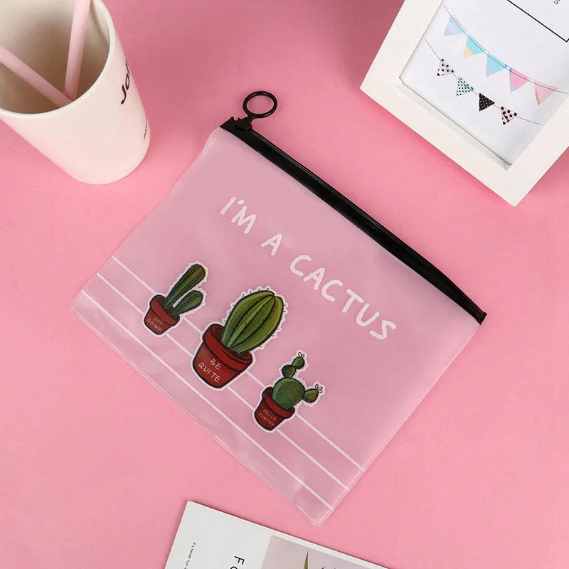 

PVC Clear Pencil Case Makeup Cosmetic Pouch Pocket Brush Holder File Bag