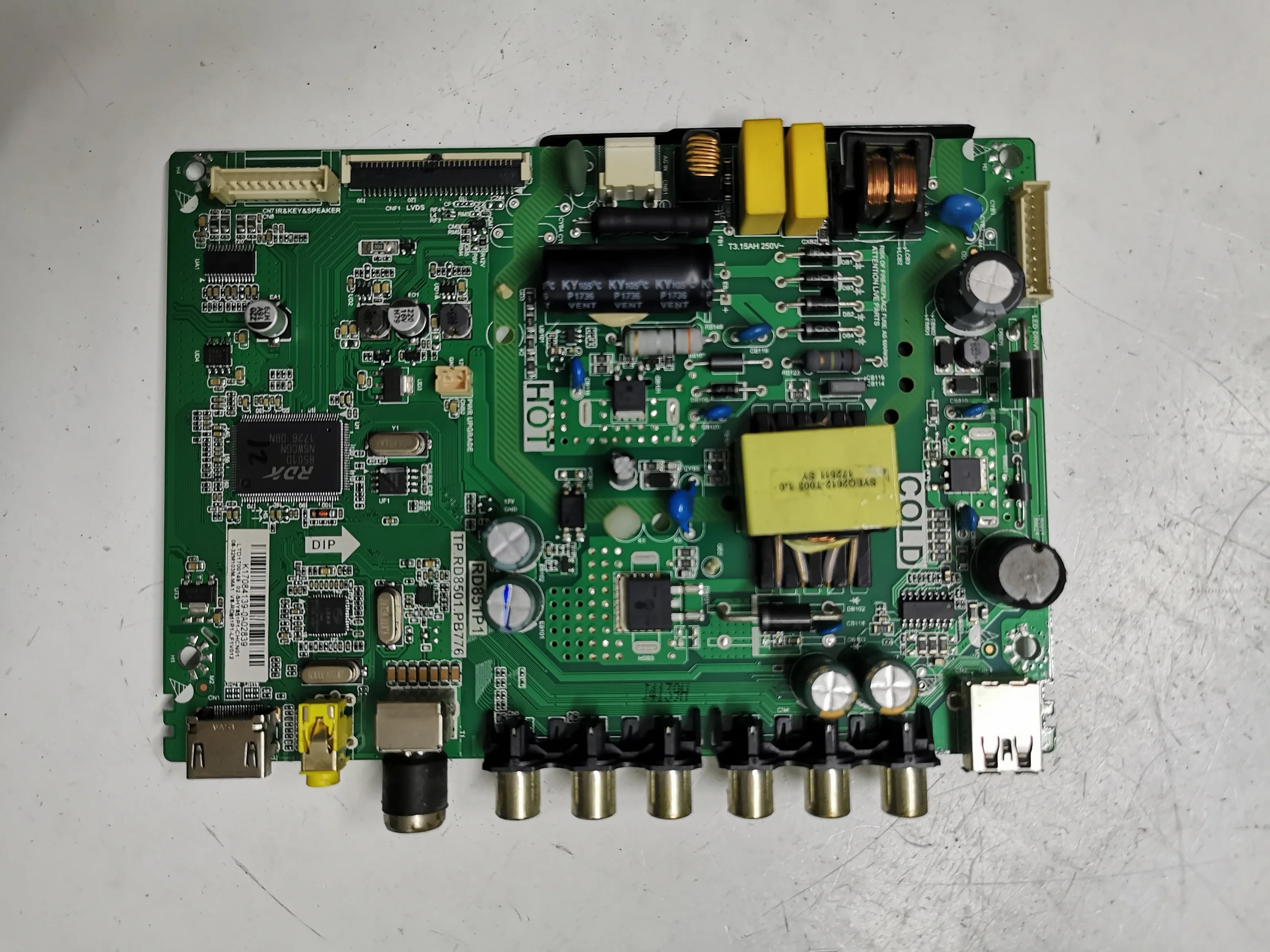 

Original logic circuit board LCD TV l32f1b main board tp.rd8501.vst69d.pb776 screen lvw320csot circuit board