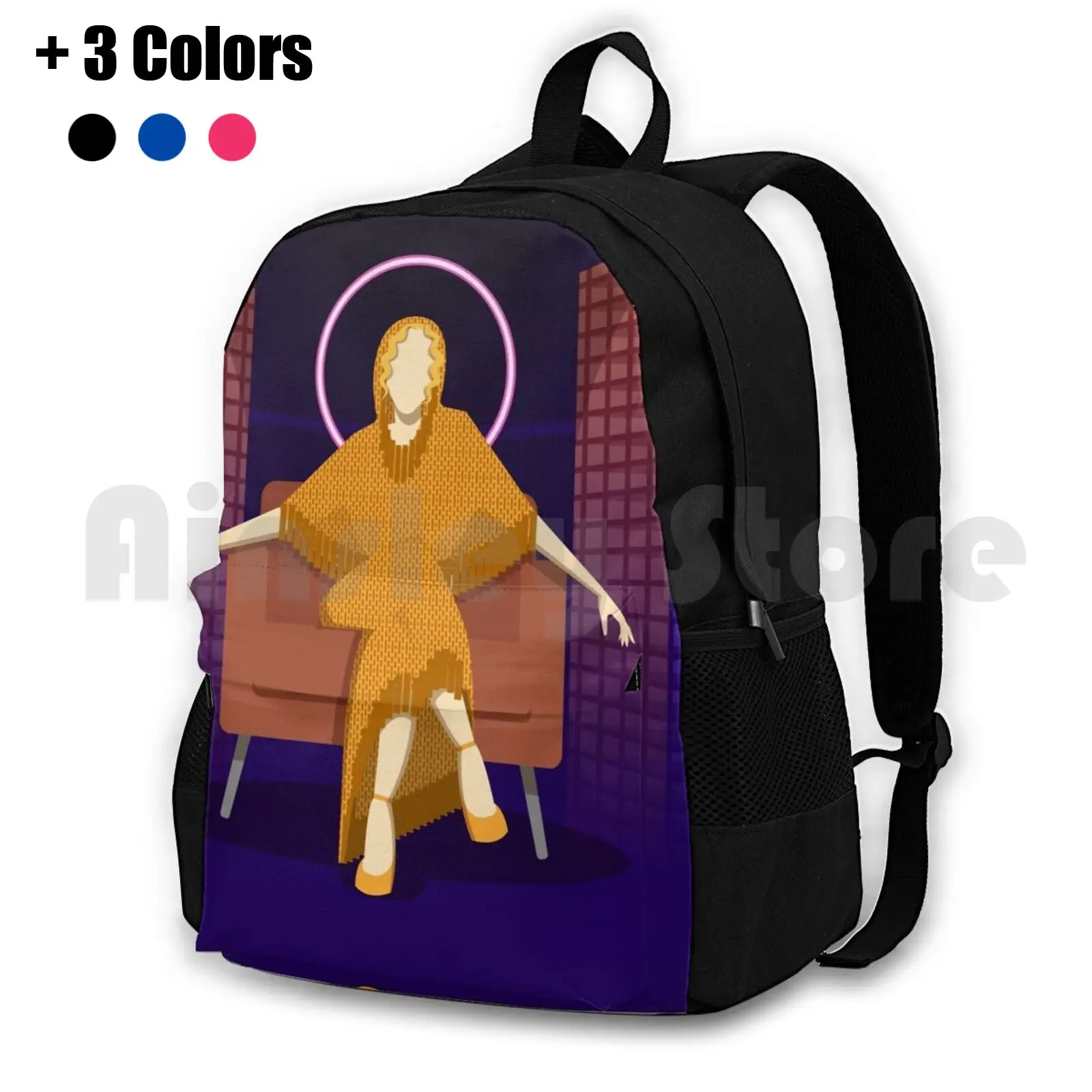 

Kylie-Magic Outdoor Hiking Backpack Riding Climbing Sports Bag Kylie Kylie Minogue Flat Music Video Pop Diva Color Case Tablet