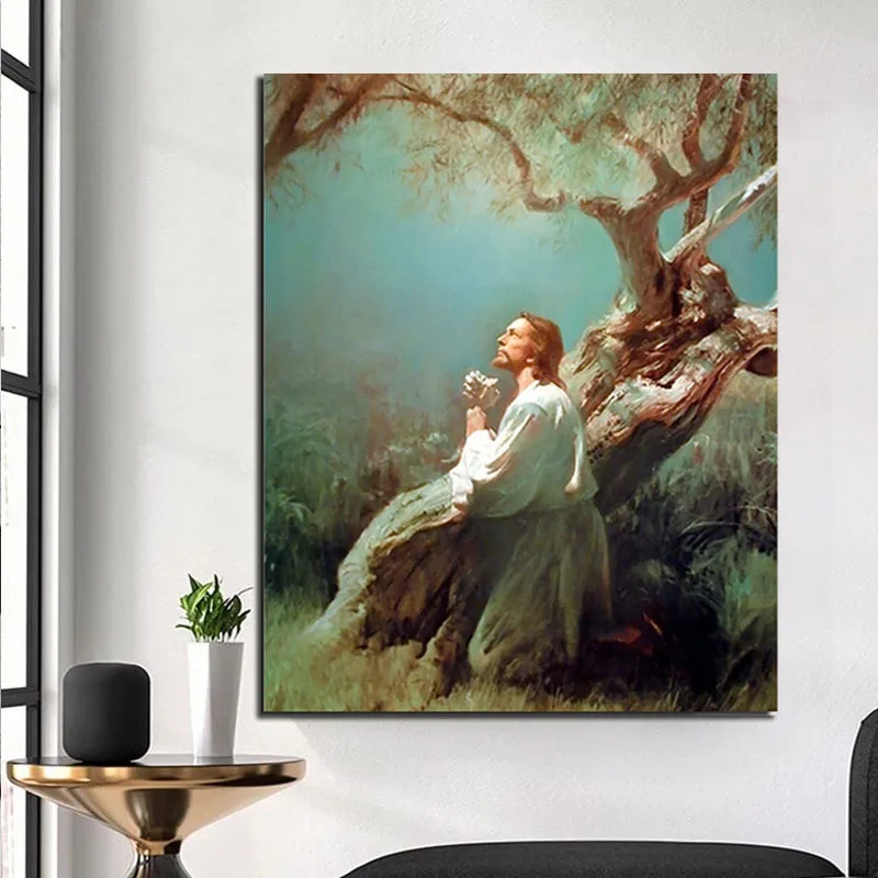 MT574 Иисус Христос молитва в гейтсемане настенное искусство Картина на холсте