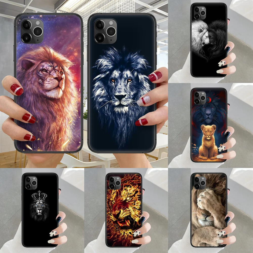 Чехол для телефона с изображением могучих животных льва Iphone 4 4s 5 5S SE 5C 6 6S 7 8 Plus X XS XR