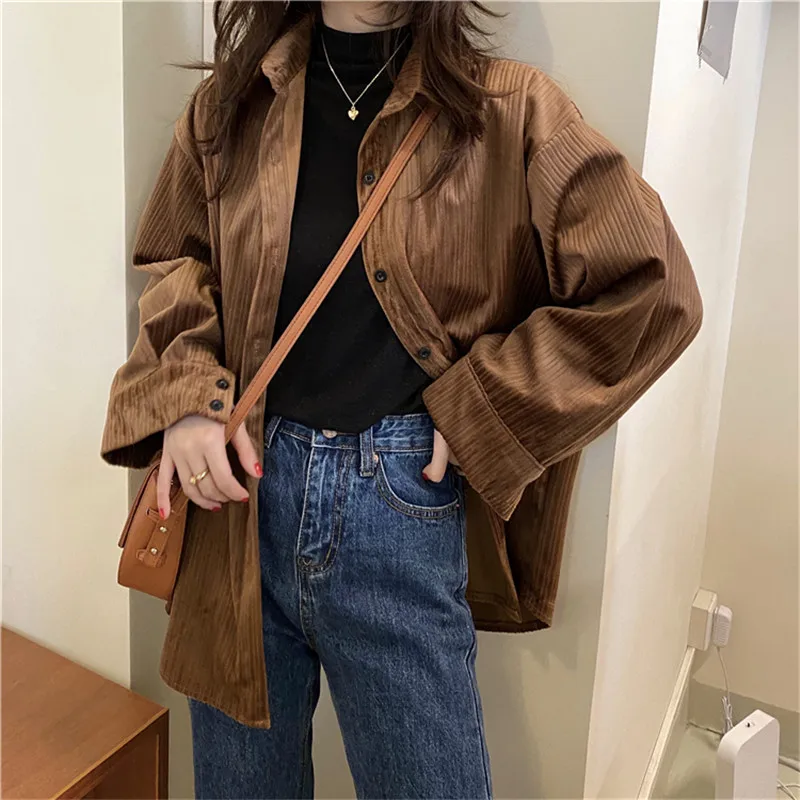 HziriP Vintage Women Shirt Blouses 2021 New Spring OL Single Breasted Blouse Female Solid Loose Casual Shirts Tops Blusas Mujer | Женская