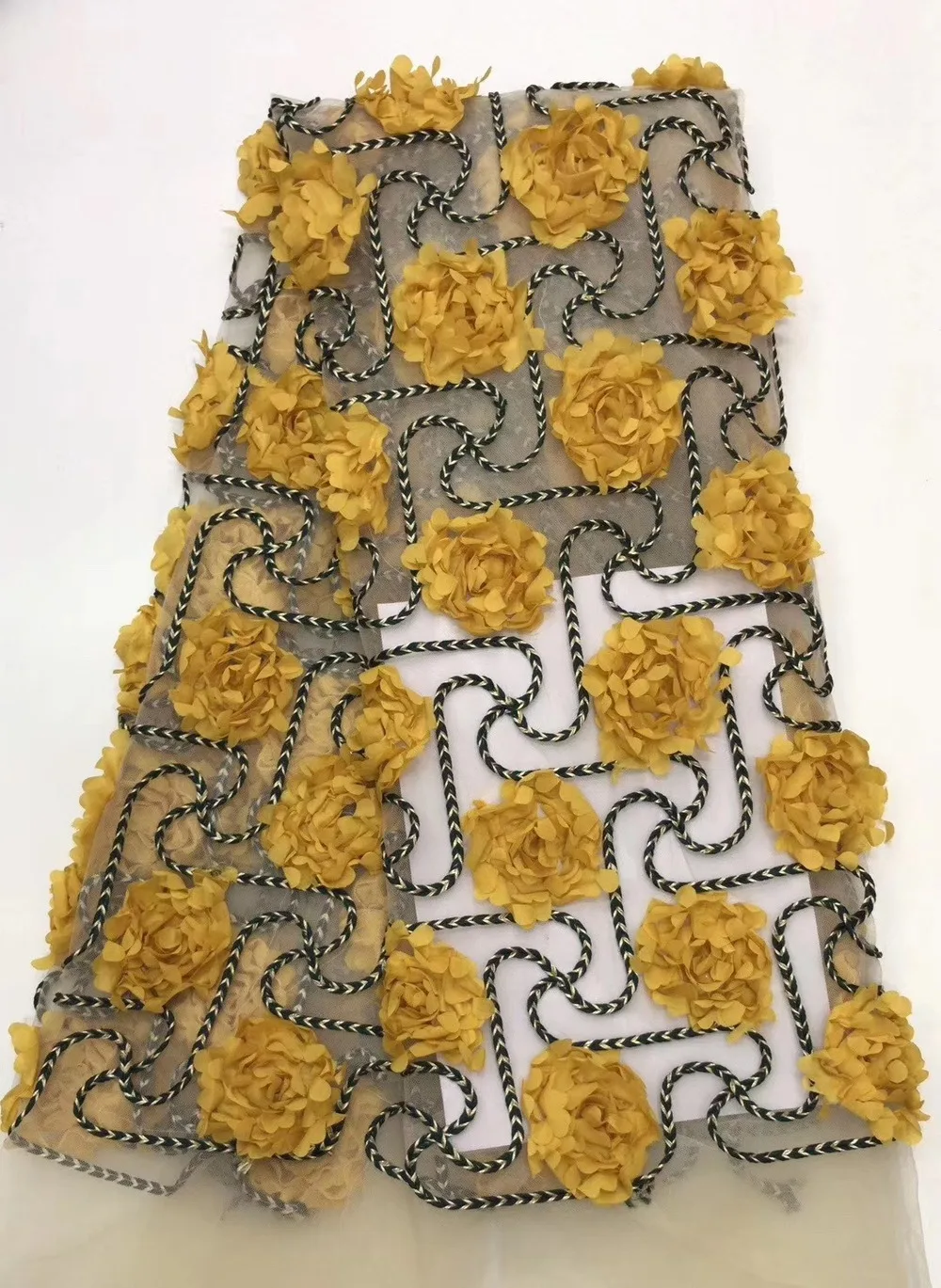 Женское платье кружевная ткань 3D Цветочная вышивка сетка свадебное одежда