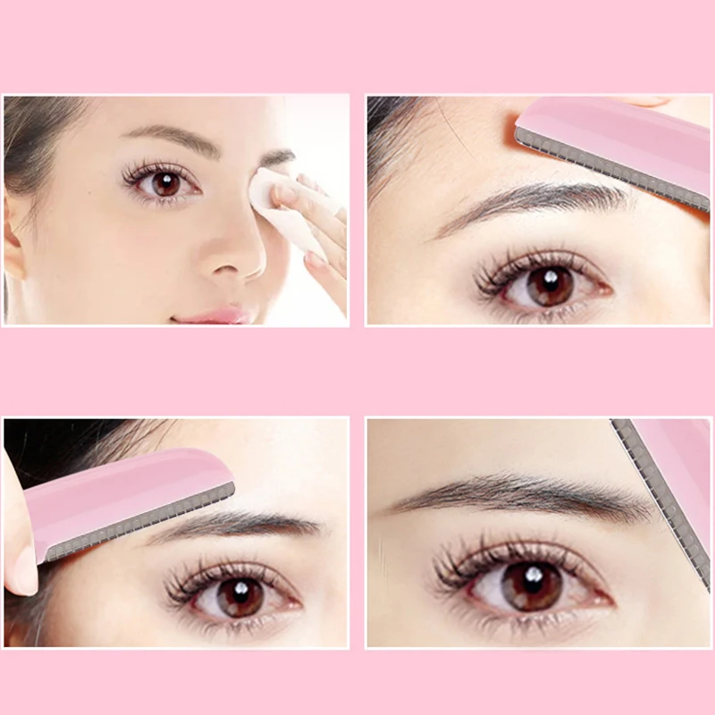 

3Pcs/Set Pink Facial Eyebrow Trimmer Eye Brow Razor Eyebrow Shaper Shaver Women Face Makeup Tool
