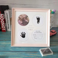 diy newborn baby souvenirs handprint footprint markers non toxic kit parent child hand ink pad photo frame kids baby memory gift