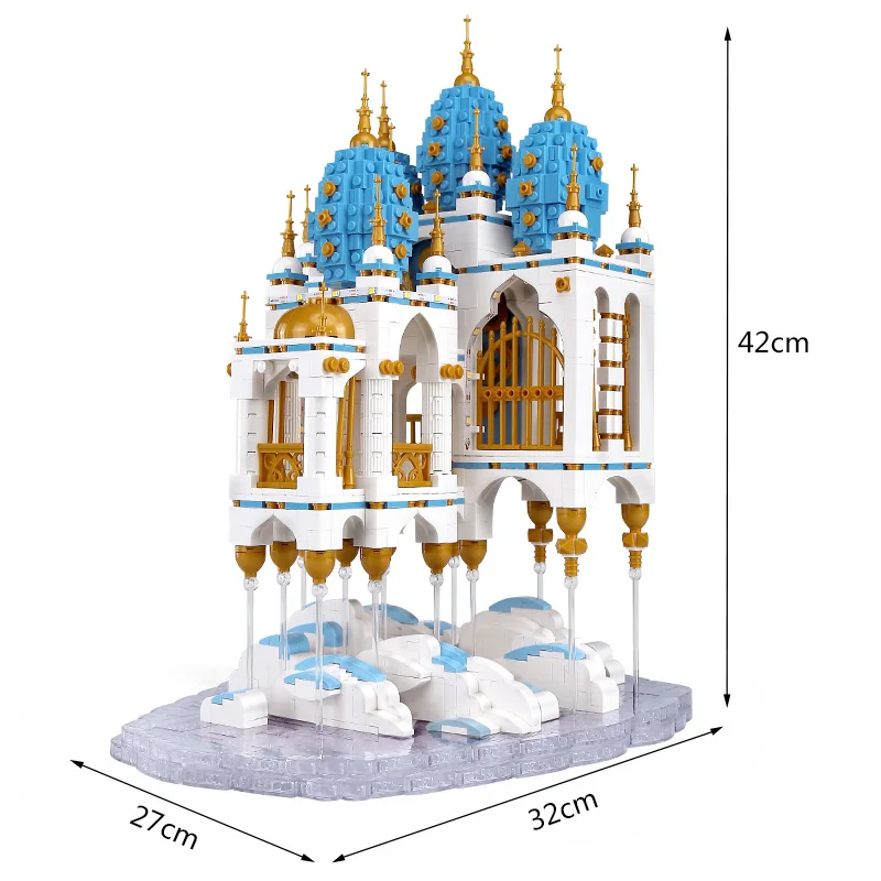 

MOC Creator 2866pcs Streetview Floating SKY Castle House Fantasy Fortress Model Building Blocks Bricks DIY Toys for kids Gifts