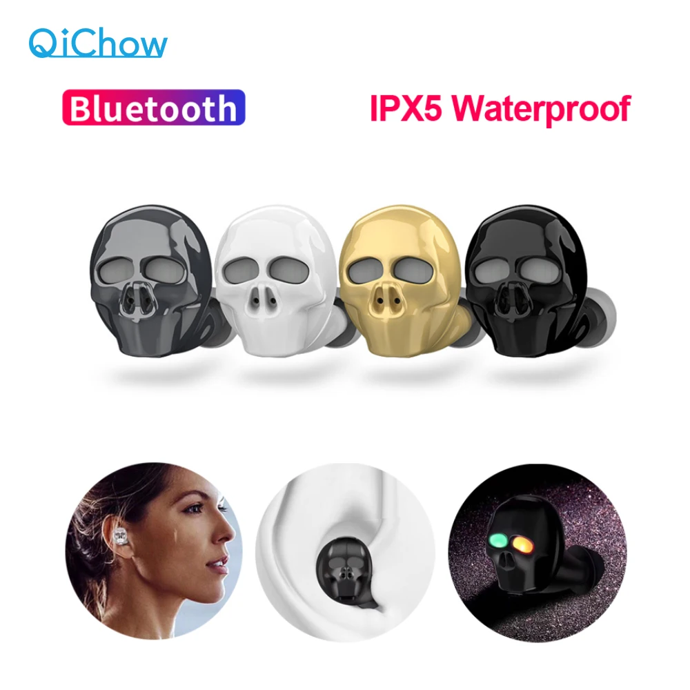 2020 New Skull Bone Bluetooth Earphone with Microphone Noise Cancelling Hi-Fi Handsfree Bass Stereo Mini Micro Earbud Earpiece |
