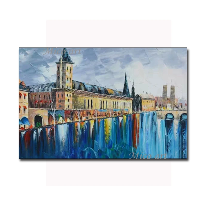 

Venice Landscape Oil Painting Outdoor City Building Picture Wall Decor Canvas Scenery Art Unframed Paintings Artwork For Bedroom
