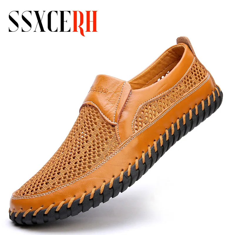 

2021 Men'S Casual Shoes,Men Summer Style Mesh Flats For Men Loafer Creepers Casual High-End Shoes Very Comfortable Size:38-50