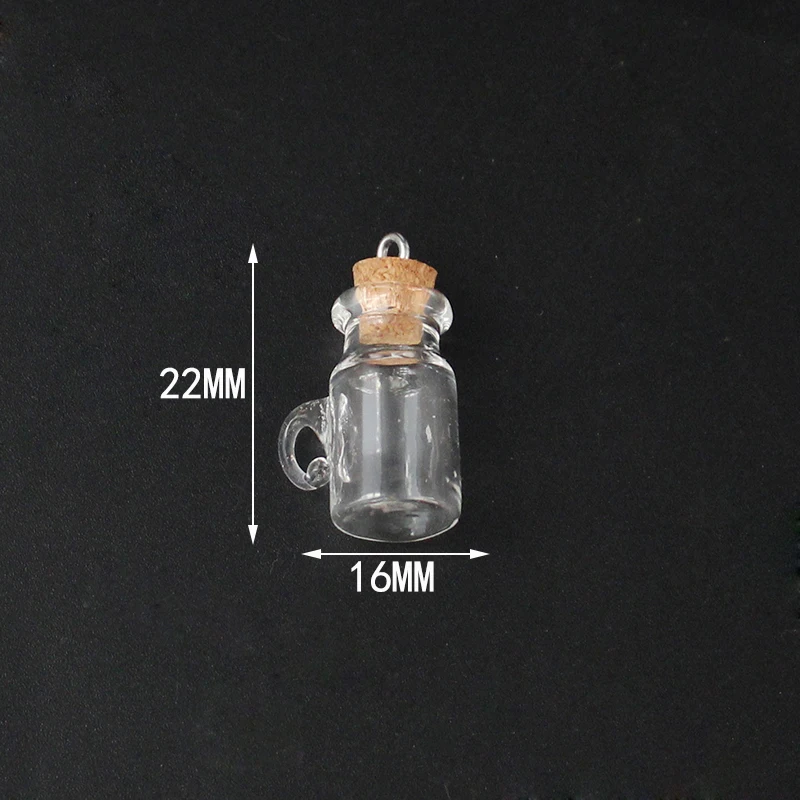 Cup -Screw 5 шт. пробковая пробка маленькая пустая стеклянная бутылка Крошечные стеклянные баночки с пробкой декоративные стеклянные баночки - Окраска металла: Cup -Screw